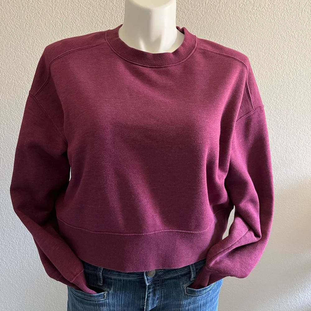 Waist Length Crewneck Sweatshirt
